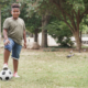 Young boy with soccer ball