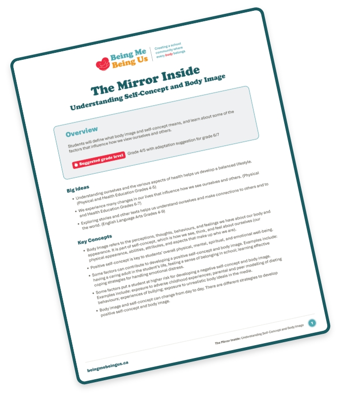 The Mirror Inside Lesson Plan cover page